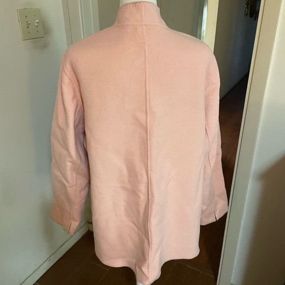 Chicos Plush Reversible open front Jacket size 16 18 XL size 3 rose pink wool - Picture 9 of 16